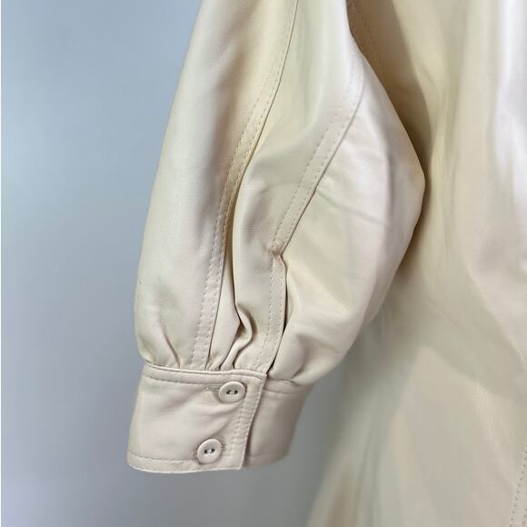 Aje Claire Pearl Mini Dress Faux Leather Ivory Cream Ecru White - Picture 11 of 15